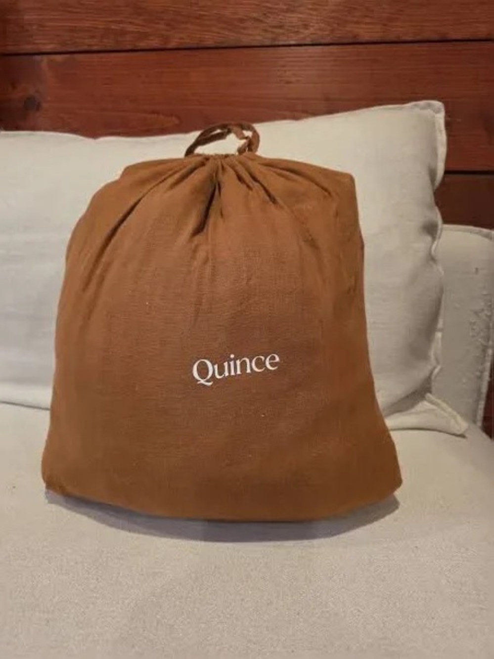 NEW Quince Washed Linen Twin XL Sheet Set in Terracotta (fitted, flat and 1 sham